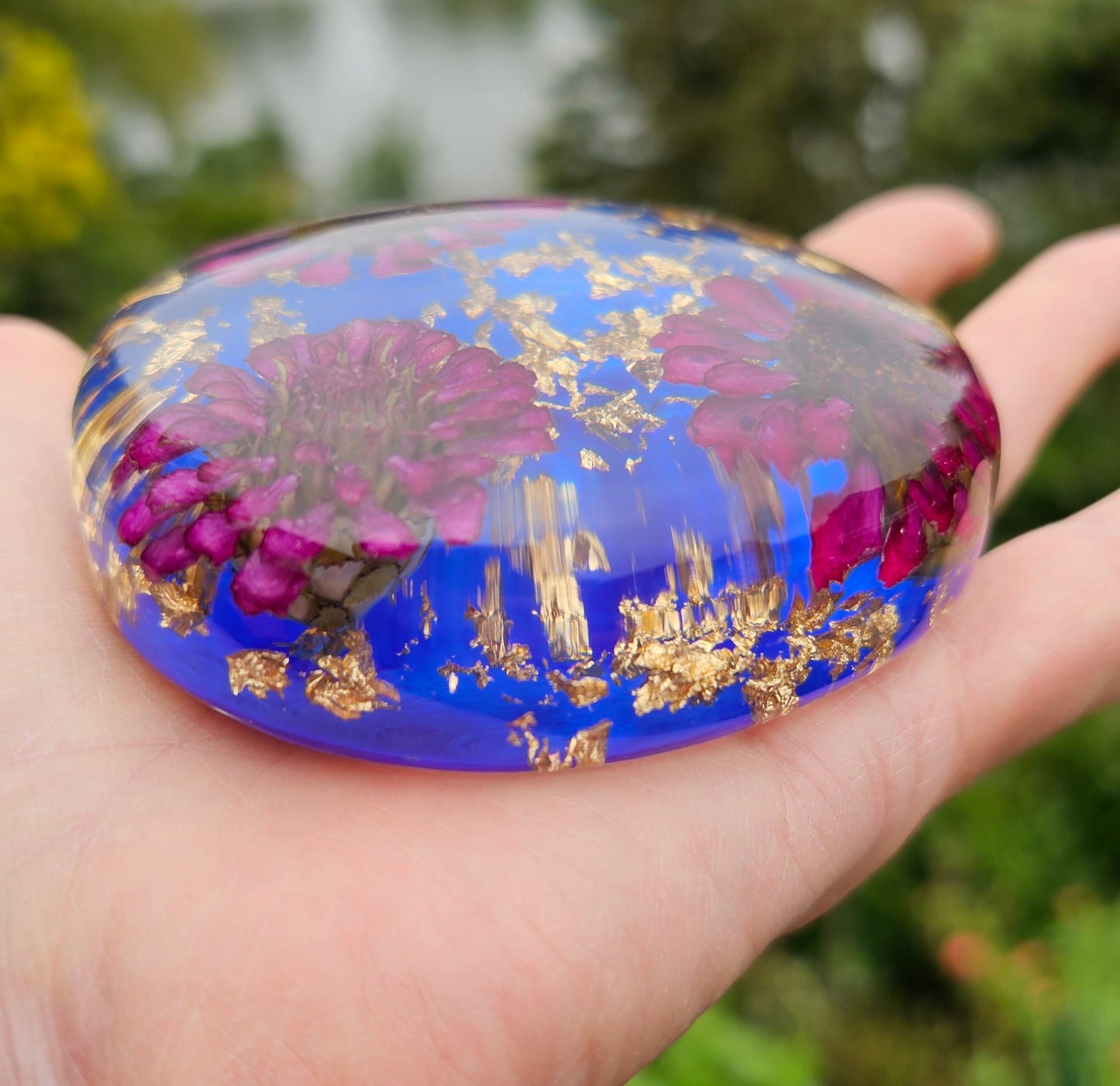 7. Resin Flower Zinnia Large Decoratives