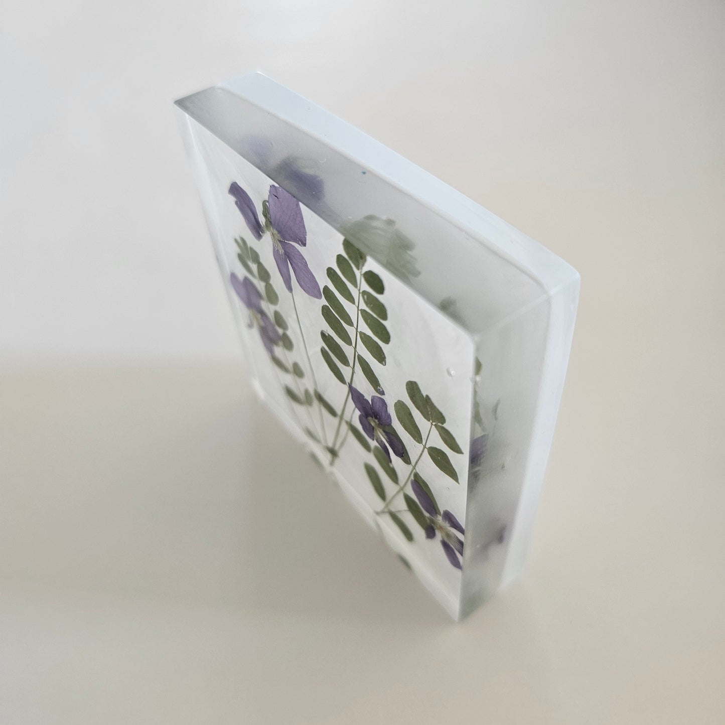 Violets Forever – 3D Resin Flower Shadow Box