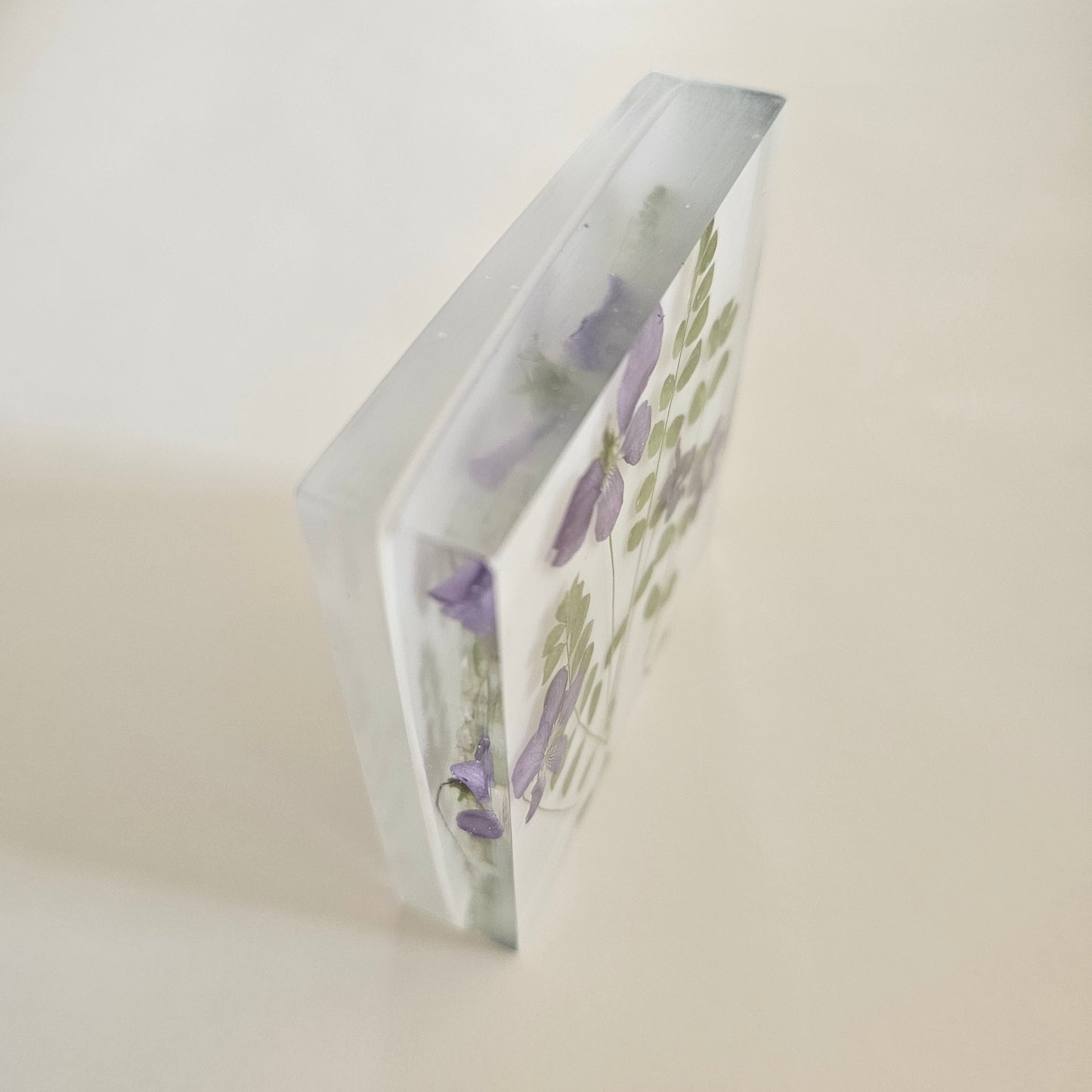 Violets Forever – 3D Resin Flower Shadow Box