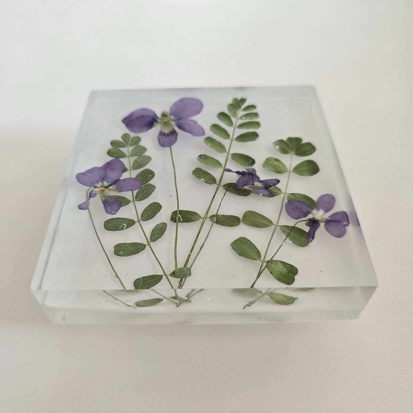 Violets Forever – 3D Resin Flower Shadow Box