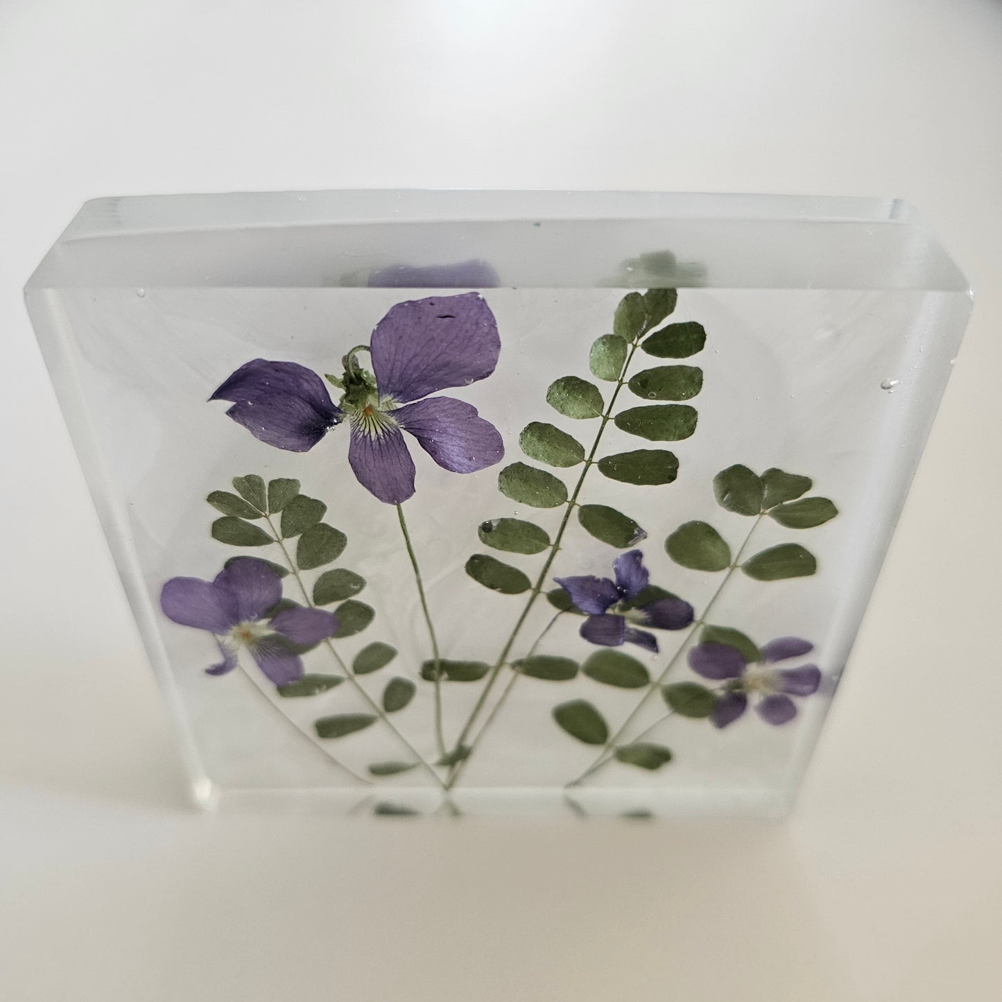 Violets Forever – 3D Resin Flower Shadow Box